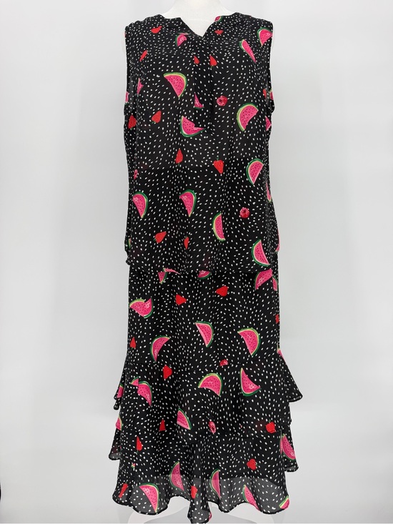Christopher & Banks Dresses & Skirts - Christopher & Banks Black Maxi Skirt with Pink & Green Watermelon Print